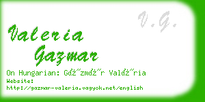 valeria gazmar business card